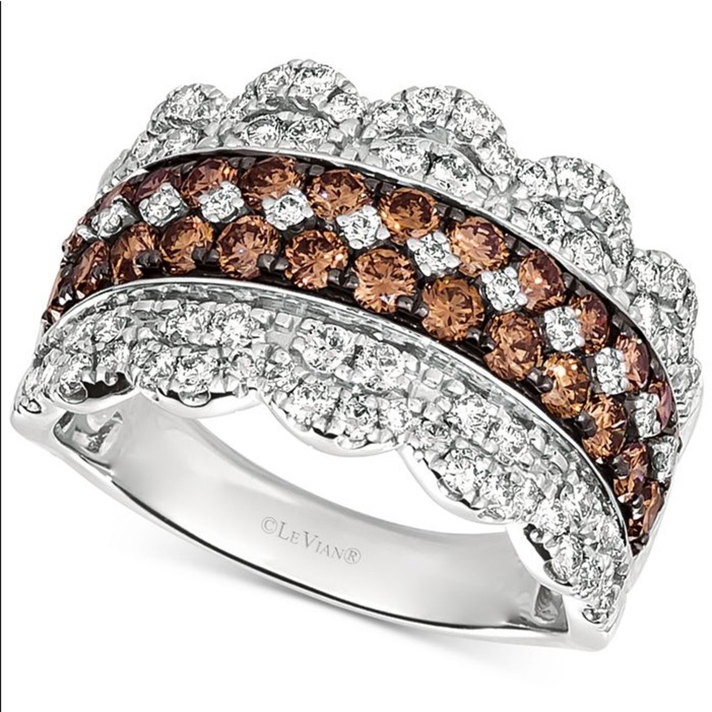 NWT Levian Chocolate & White Diamonds